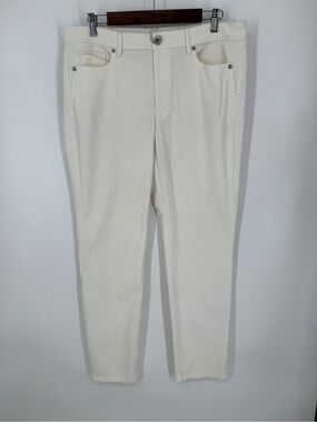 J. Jill Women's Corduroy Off White Pants No Size Tag Business Casual Neutral